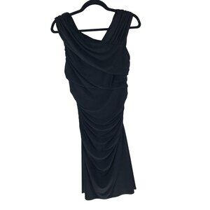 Mixt by Heidi Weisel Dress Ruched Bodycon Sleeveless Black 12